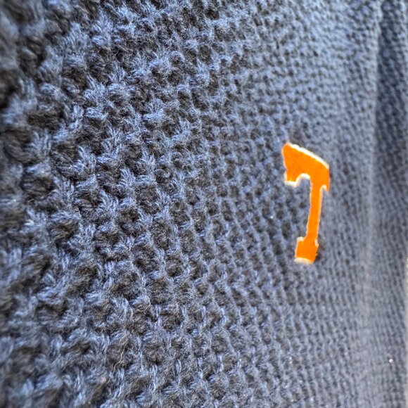 TN Vols Embroidered Waffle Knit Sweater Vest Mens XXL Navy VTG USA Made - Picture 4 of 11